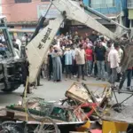 Hawker eviction drive in Comilla city, van is demolished
